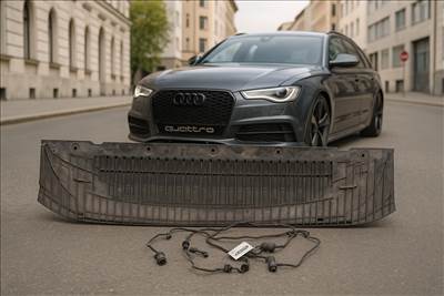 Audi A6 (C7 - 4G) első lökhárító alsó burkolat PDC kábelköteggel  4g5971095 4g5971095h