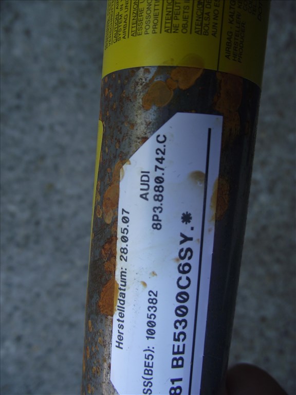 Audi A3 8P jobb függönylégzsák  3 ajtós 8p3880742c 2. kép