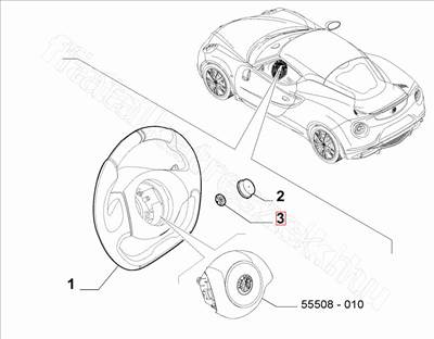 Anya kormánykerékhez      - REGATA, GIULIA, PUNTO, GT, 146, TIPO - 51903821, 60813475 -  - FIAT eredeti Eredeti új 51903821