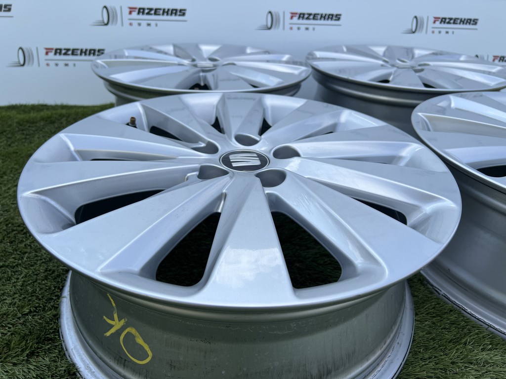 5x100 16" Seat gyári alufelni 6Jx16h2 ET45 6. kép