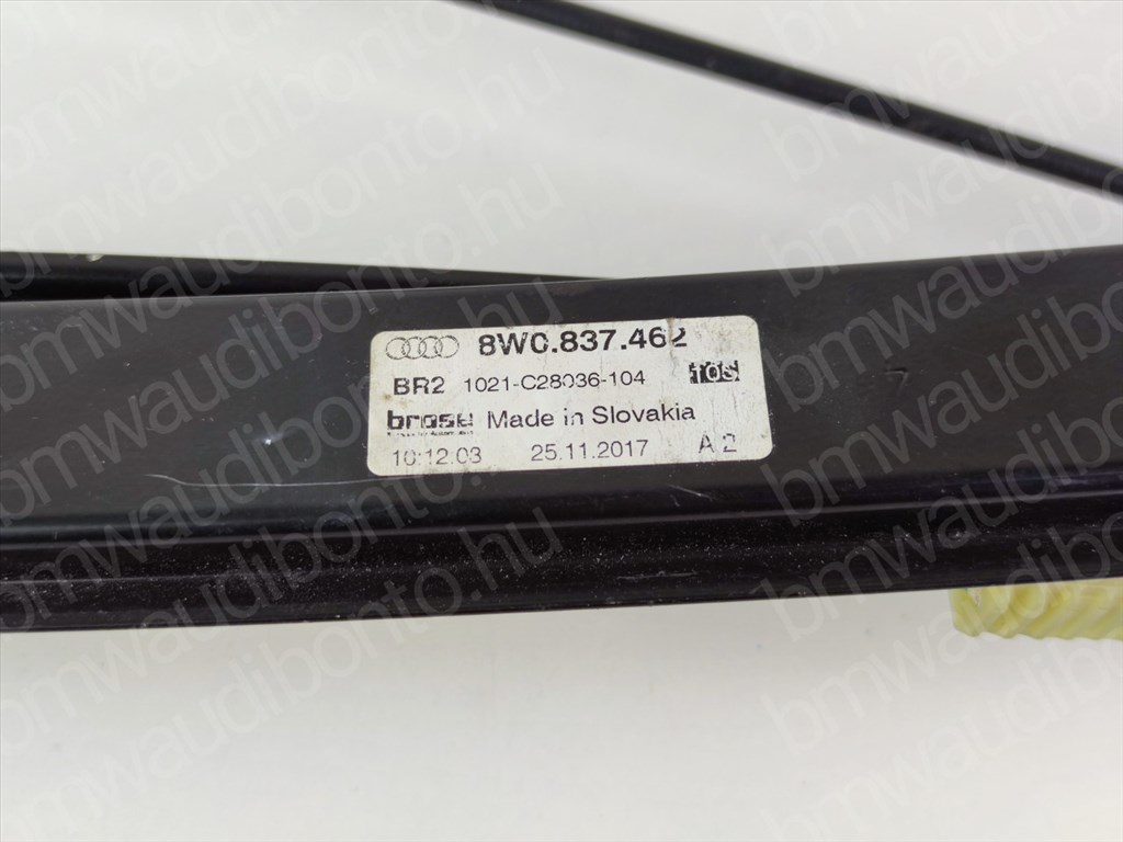 AUDI A4 B9 (8W2, 8WC) Jobb első ajtó ablakemelő szerkezet (elektromos) (8W0837462, 8W0837462A) 2. kép