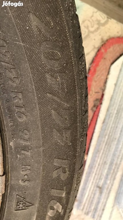  5x100 lyukosztású 16" használt lemezfelni, rajta 205/55 használt Matador téli gumi gumi  4. kép