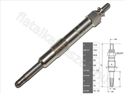 Izzítógyertya 2.0 JTD - 166, MAREA, 145, 156, BRAVO, MULTIPLA - FT82730, 71735458 -  - Fastoriginal Utángyártott új 71735458