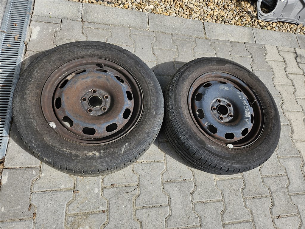  5x100 15" lemezfelni pár Hankook nyári gumikal (18987, 26168) 1. kép