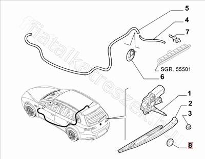 Hátsó ablaktörlő motor tömítés - BRAVO, MUSA, STILO, 500, 159, IDEA - 46780672 -  - FIAT eredeti Eredeti új 46780672