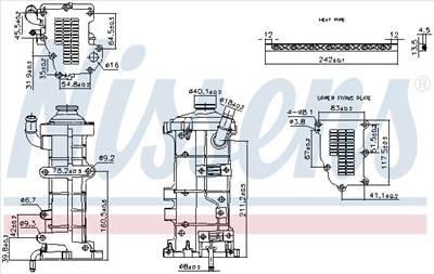 Hűtő, kipufogógáz-visszavezetés NISSENS 989374 for IVECO