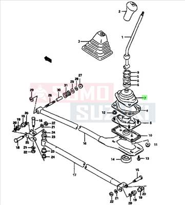 Suzuki Swift 1.0 , 1.3 sebváltókar porvédő gumi 28189-60B00