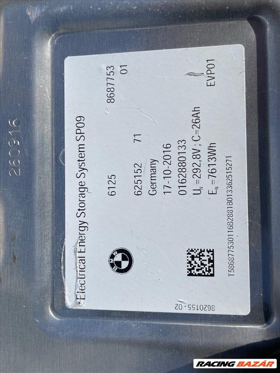 BMW 3 (F30, F31, F80) 330e 2.0 252 LE  hybrid akkumulátor  61278618861 61278686084 5. kép