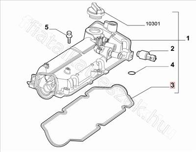 Szelepfedél ömítés 1.2 BZ - GRANDE, 500, PUNTO, PANDA, YPSILON - 6000625291 -  - FIAT eredeti Egyéb 