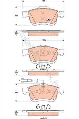 FÉKBETÉT KÉSZLET, TÁRCSAFÉK - DOBLO, COMBO, DUCATO - GDB1864, GDB1864 -  - TRW Egyéb GDB1864