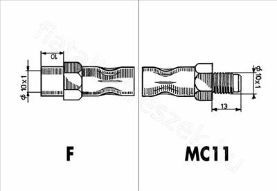 KUPLUNG ÉS FÉKCSÖ               VOLVO700 - 33, S90, V90, S70, V70, 780 - AK.8244 -  - Akron Utángyártott új 8244