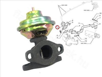 EGR szelep - 166, MAREA, 145, 156, BRAVO, MULTIPLA - 46460132, 60814611 -  - FIAT eredeti Eredeti új 46460132