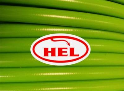 Acélszövetes teflon fékcső PVC bevonattal (HEL) - zöld