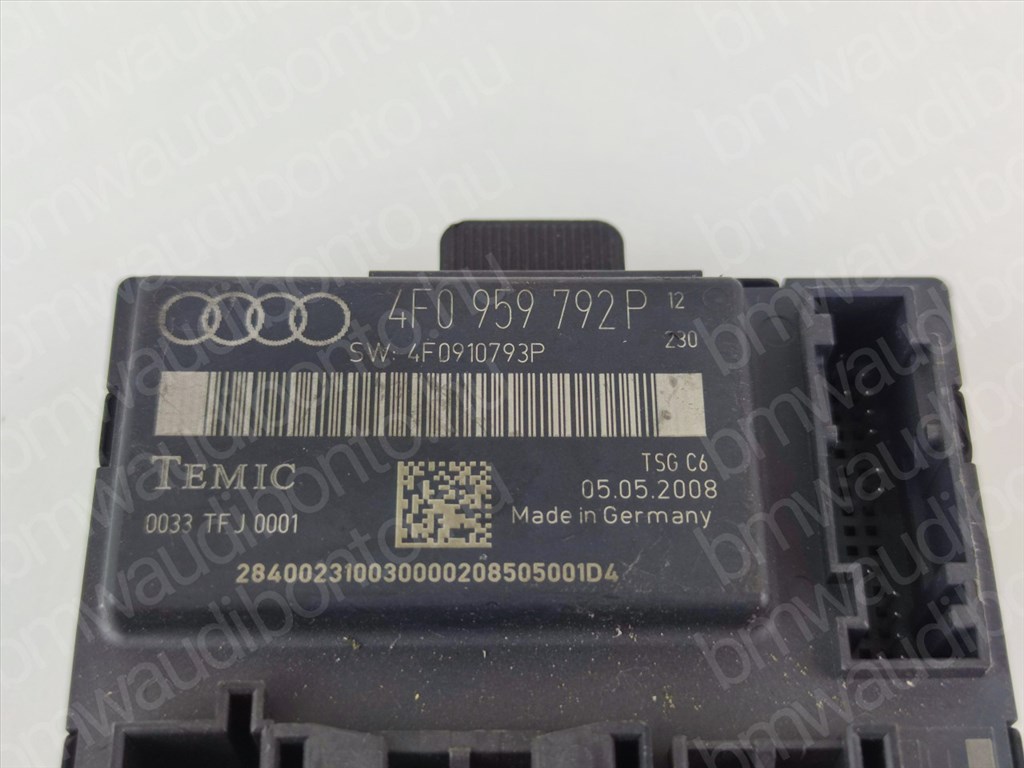 AUDI A6 C6 (4F2) Jobb első ajtó vezérlőegység/modul (4F0959792P) 2. kép