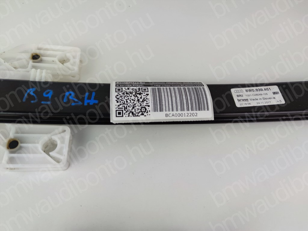 AUDI A4 B9 (8W2, 8WC) Bal hátsó ajtó ablakemelő szerkezet (elektromos) (8W0839461, 8W0839461A) 3. kép