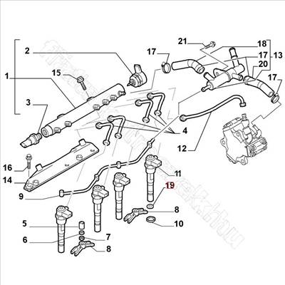 Tűzkarika  - S80, S40, EXPERT, TIPO, GRANDE, FRONTERA - 55245288, 55192494 -  - FIAT eredeti Eredeti új 55245288