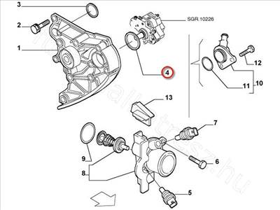 Vízpumpa tömítés - DAILY, DUCATO - UT.17291281 -  - AFTER MARKET Eredeti új 17291281