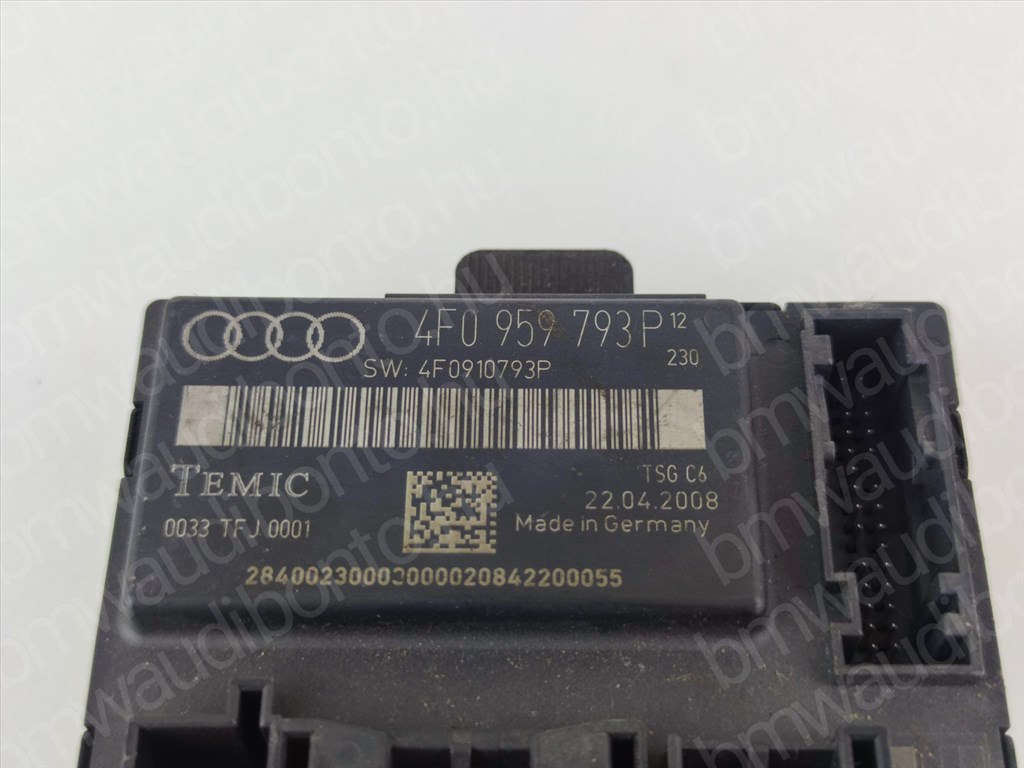 AUDI A6 C6 (4F2) Bal első ajtó vezérlőegység/modul (4F0959793P) 2. kép