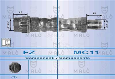 GUMIFÉKCSŐ ELSŐ LAGUNA          RENAULT - LAGUNA, TRAFIC, FUEGO - AK.8631 -  - Akron Utángyártott új 8631