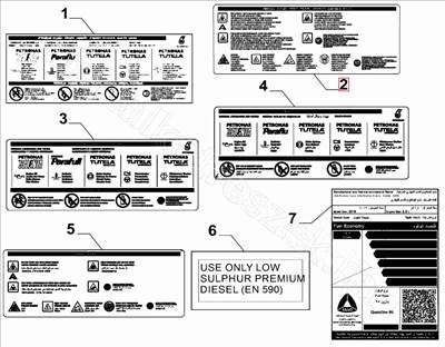 Figyelmeztető matrica       - REGATA, GIULIA, PUNTO, GT, 146, TIPO - 11566690 -  - FIAT eredeti Eredeti új 11566690