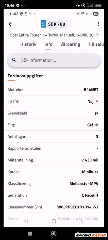 Opel Zafira C Tourer 1.4 Turbo Motor  b14net 1. kép