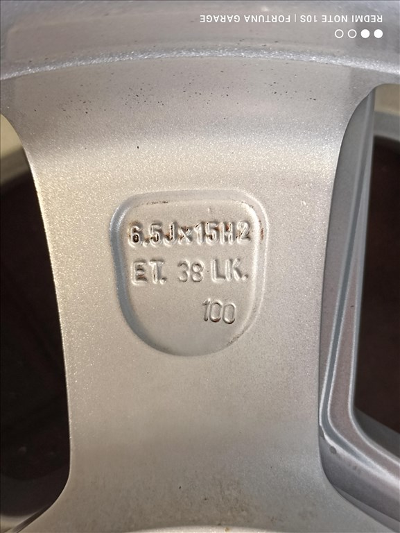 4x100 15" PLW B800 használt alufelni garnitúra 7. kép