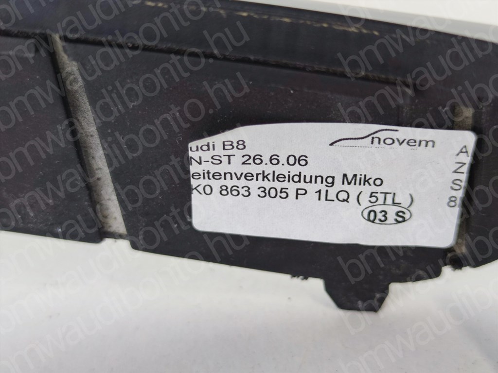 AUDI A4 B8 (8K2) Utastér dekor burkolat szett (8K0867409J, 8K0867420J, 8K0867419J, 8K0867410J, 8K0863305P) 2. kép
