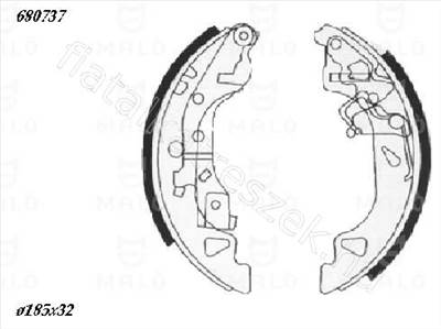 FÉKPOFA Punto II - PUNTO, 10 - AK.139/0074 -  - Akron Utángyártott új 139/0074