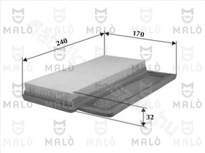 Levegőszűrő Abarth 500 - 500, 500C, 308 - AK.150/0548 -  - Akron Utángyártott új 150/0548