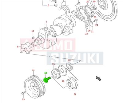Suzuki Swift főtengely csavar 12619-53B01