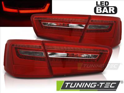 AUDI A6 C7 11-10.14 RED WHITE LED  Tuning-Tec Hátsó Lámpa
