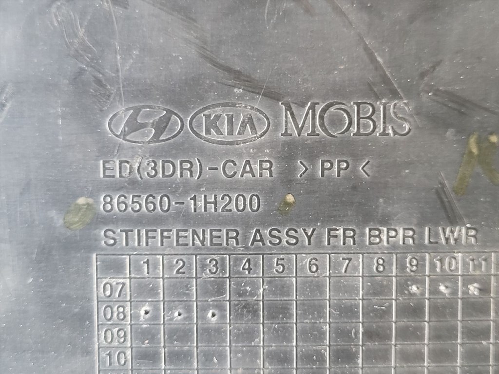 KIA PRO Első Lökhárító Alsó Középső Díszrács 865601H200 3. kép