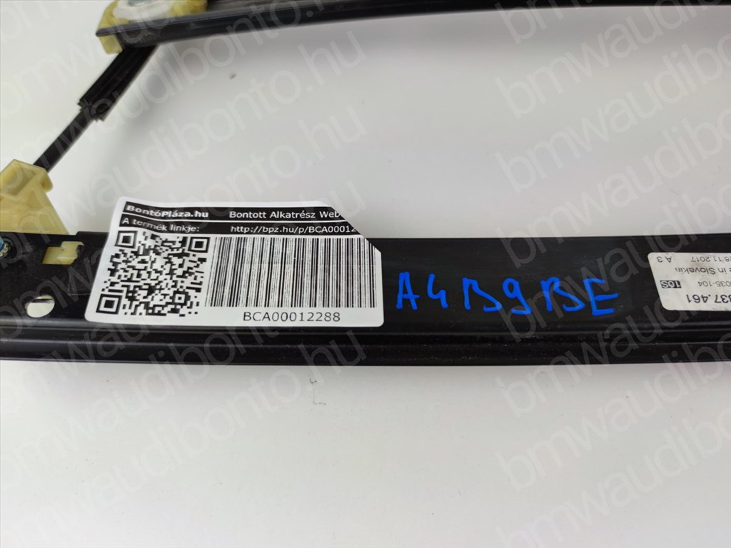AUDI A4 B9 (8W2, 8WC) Bal első ajtó ablakemelő szerkezet (elektromos) (8W0837461) 3. kép