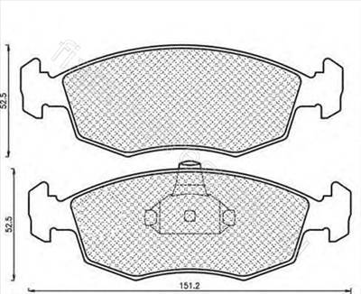 FÉKBETÉT ELSŐ DOBLO-PALIO - ALBEA, STRADA, PALIO, DOBLO, PUNTO - GD.BPQ1308 -  - MAGNETI MARELLI Utángyártott új BPQ1308