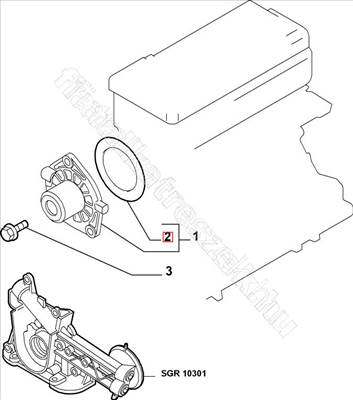 Vízpumpa tömítés - BRAVO, CROMA, THESIS, DELTA, PUNTO, BRERA - 46772635 -  - FIAT eredeti Eredeti új 46772635