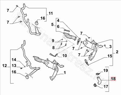 EGR hűtő cső Ducato 2.3D Euro6 - DUCATO - 55279934, 5802076031 -  - FIAT eredeti Eredeti új 55279934