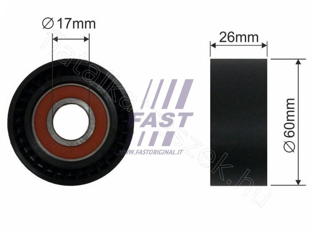 Szíjtárcsa görgőgörgő 1.9d 95-0 - PARTNER, SCUDO, GRAND, XANTIA, DISPATCH, ULYSSE - FT44535, 9623001280 -  - Fastoriginal Utángyártott új 9623001280 2. kép