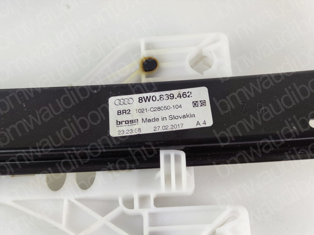 AUDI A4 B9 (8W2, 8WC) Jobb hátsó ajtó ablakemelő szerkezet (elektromos) (8W0839462, 8W0839462A) 2. kép