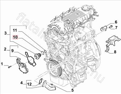 Vízpumpa tömítés 1.0 - 500, PANDA, YPSILON - 6000630424 -  - FIAT eredeti Eredeti új 6000630424