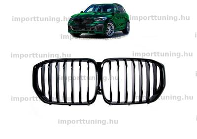BMW X5 G05 F95 2018- Single Line Fényes Fekete Hűtőrács