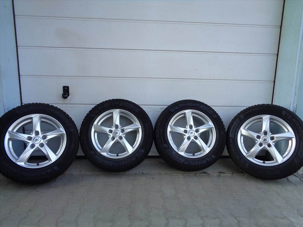 RC-D alufelni 16, 5×112-es osztó, Michelin 215/60-as újszerű téli gumival eladó. 1. kép