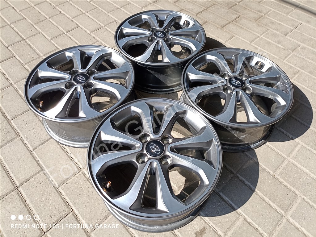 4x100 15" Hyundai használt alufelni garnitúra 2. kép