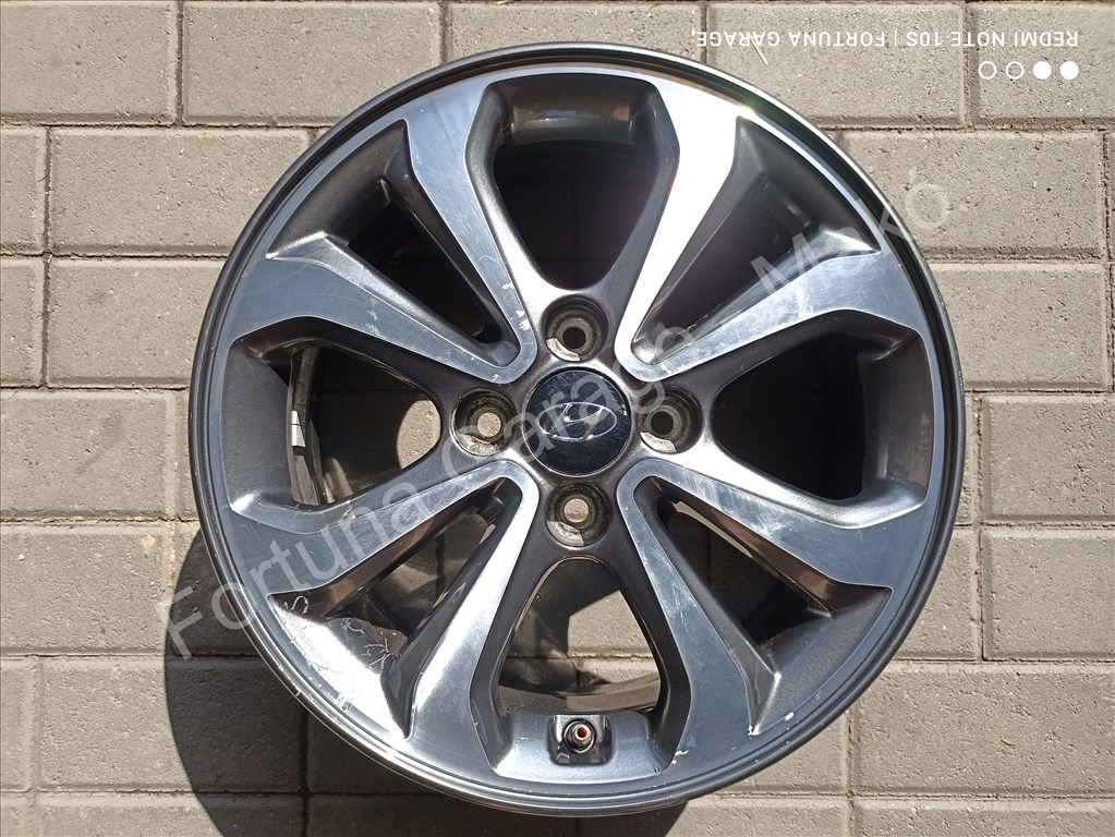 4x100 15" Hyundai használt alufelni garnitúra 4. kép