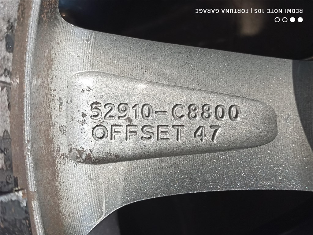 4x100 15" Hyundai használt alufelni garnitúra 8. kép