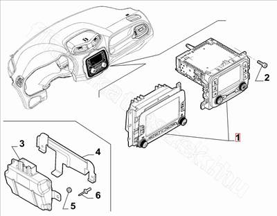 Autórádió Renegade - RENEGADE - 735655937, 735635073 -  - FIAT eredeti Eredeti új 735655937