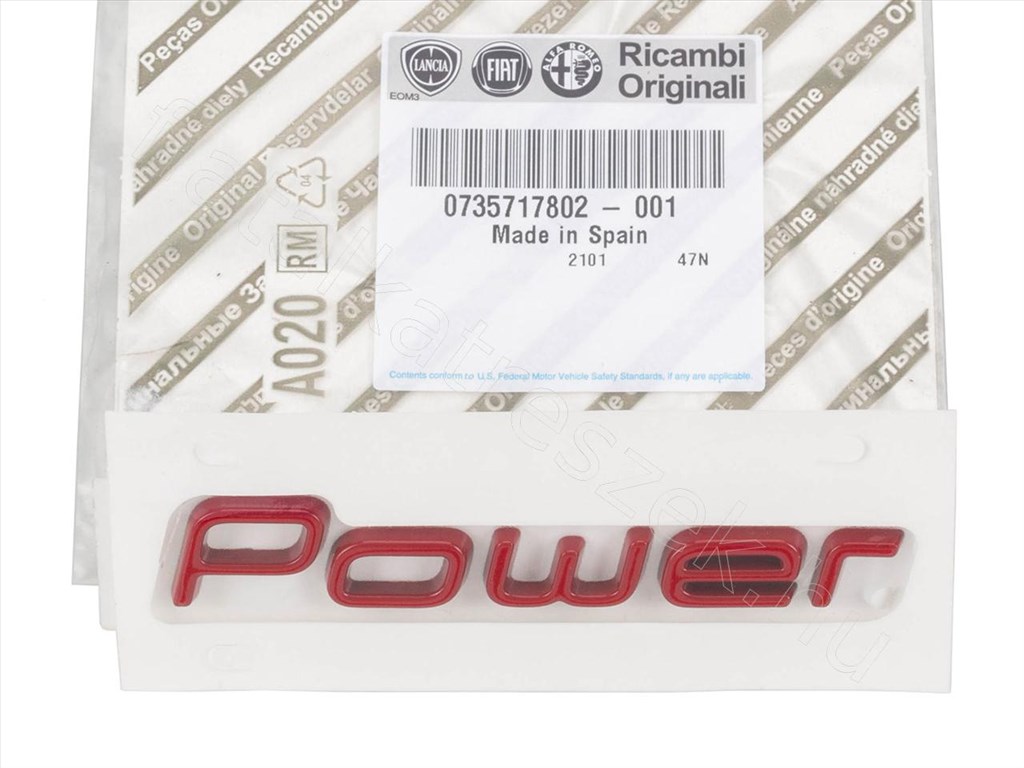 Embléma Power - DUCATO - 735717802, 735650987 -  - FIAT eredeti Eredeti új 735717802 2. kép