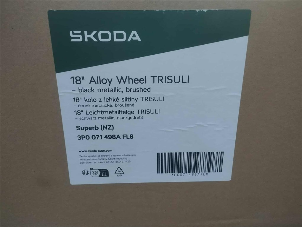 ÚJ 5x112 18 Skoda Trisuli Superb gyári alufelni r18 " VW Seat Cupra Audi 5. kép