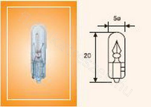 IZZÓ 12V 1.2W ÜVEGFEJŰ - 110, 111, KALINA, PRIORA - GD.T5 -  - MAGNETI MARELLI Utángyártott új T5 1. kép