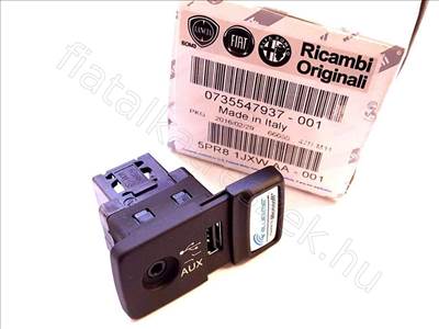 AUX csatlakozó - GRANDE, 500, PUNTO, PANDA - 735547937, 735545571 -  - FIAT eredeti Eredeti új 735547937