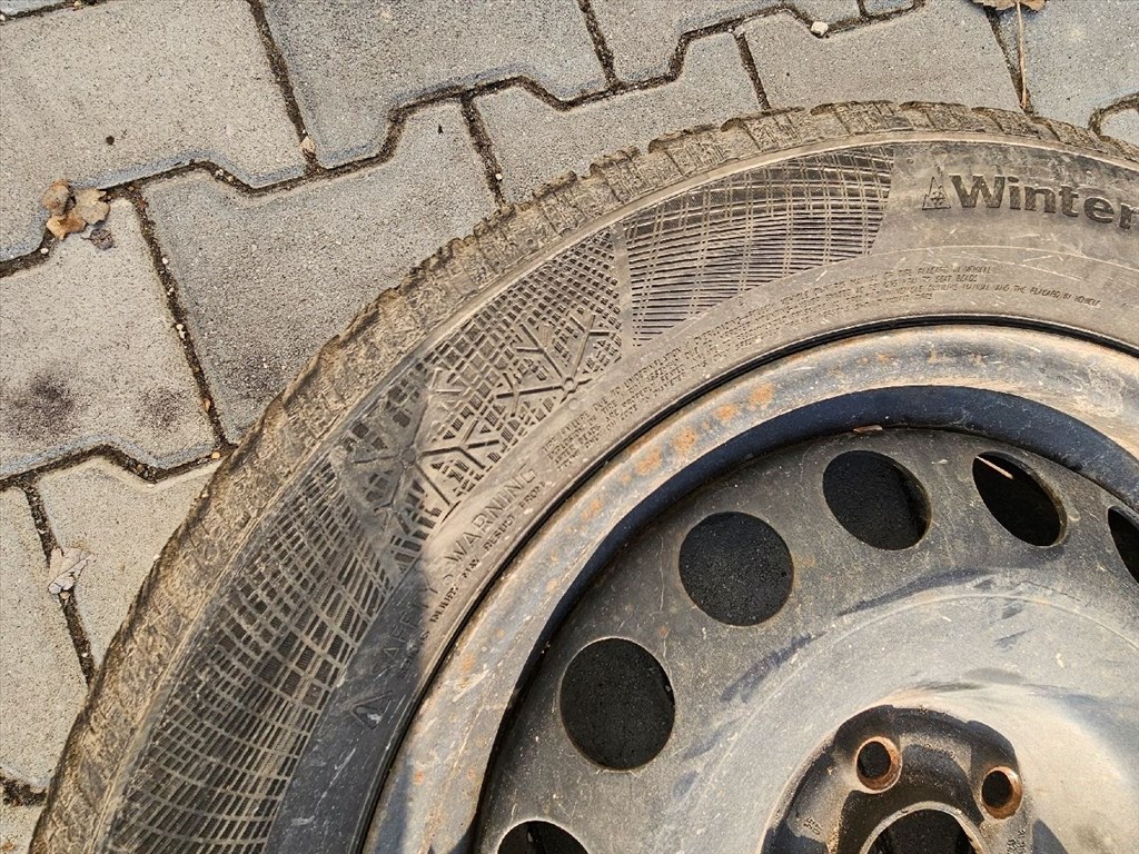  5x100 16" lemezfelni pár Continental téli gumikkal (13070,26169) 5. kép